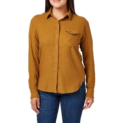 Brianna Solid Flannel Long Sleeve